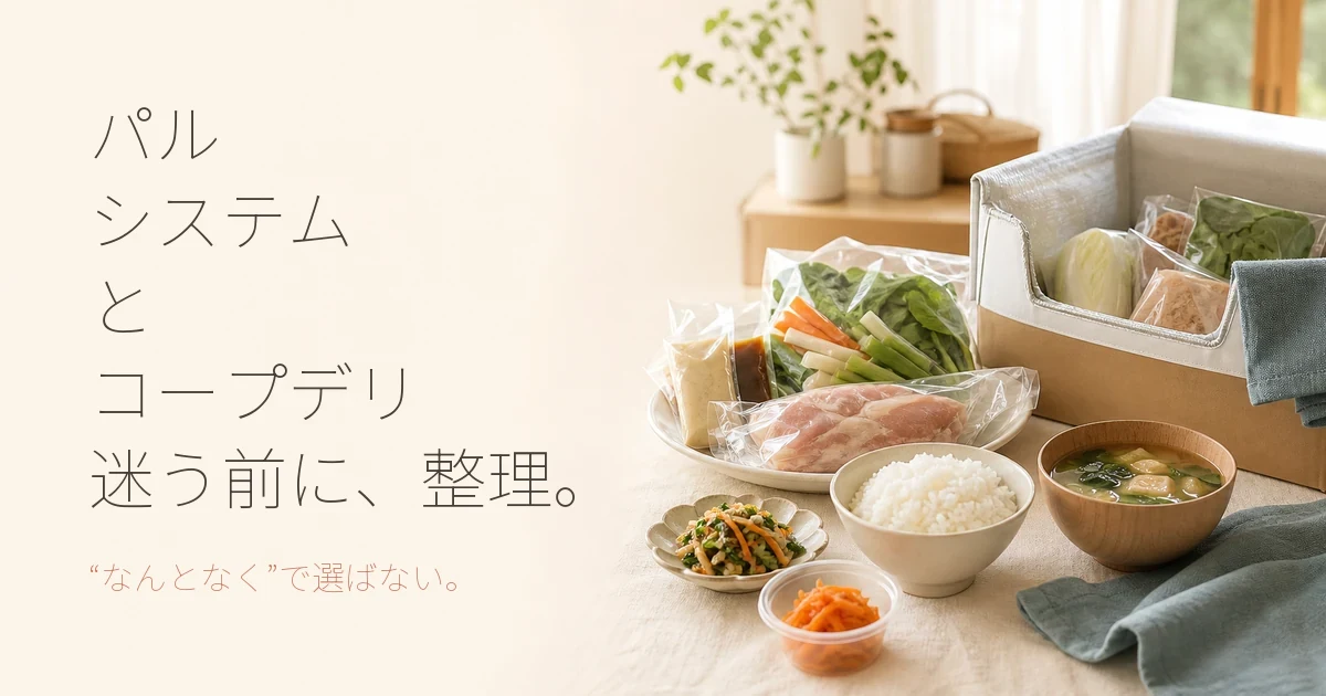 パル システム と コープデリの違いは？特徴や料金・選び方を比較
