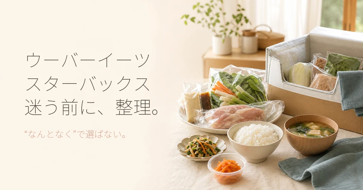 ウーバーイーツでスターバックスを注文！宅食や自炊とのコスト比較