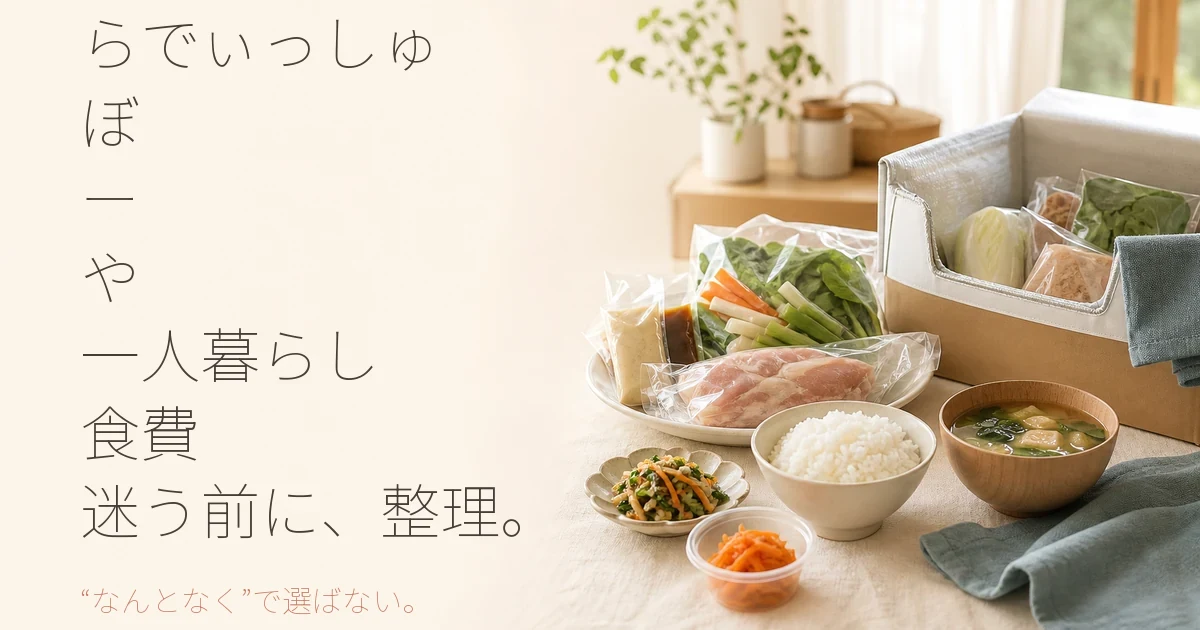 らでぃっしゅぼーやと一人暮らしの食費を考えるサービス選び